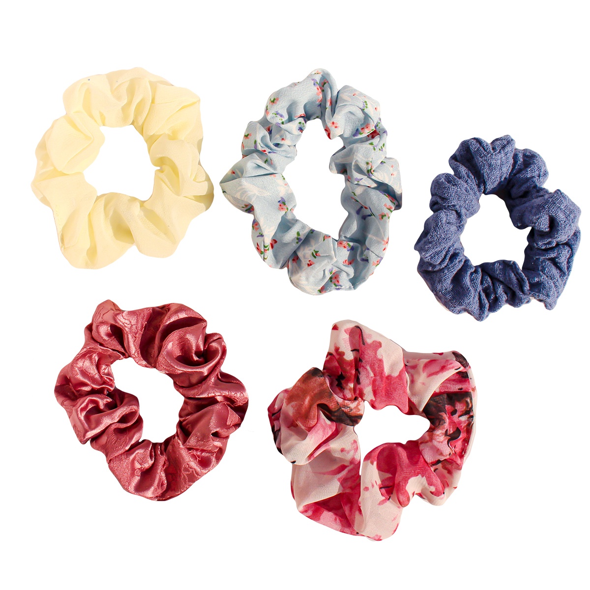 Women's Beach Chiffon Hair Scrunchies Multicolor Daisy Floral