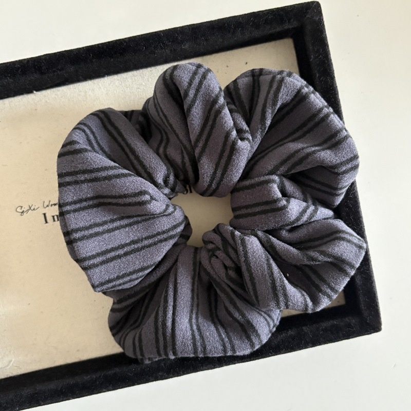 Women's Preppy Style Cloth Bubble Braid Hair Tie Striped Pattern