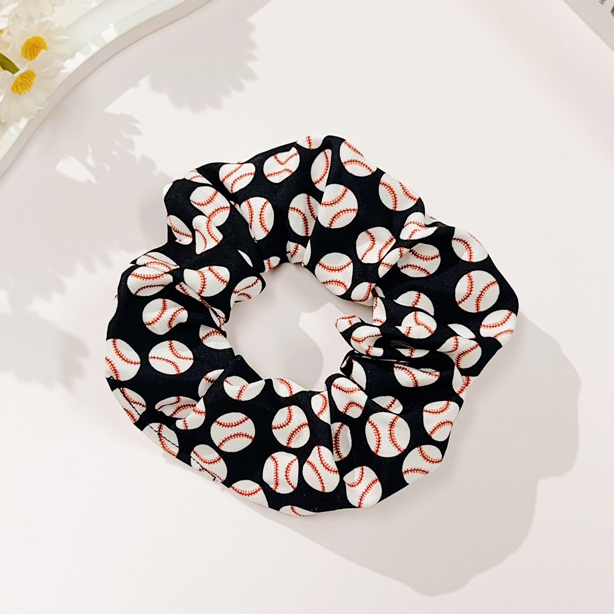 Women's Sport Fabric Scrunchie Hair Tie Basketball Football Print