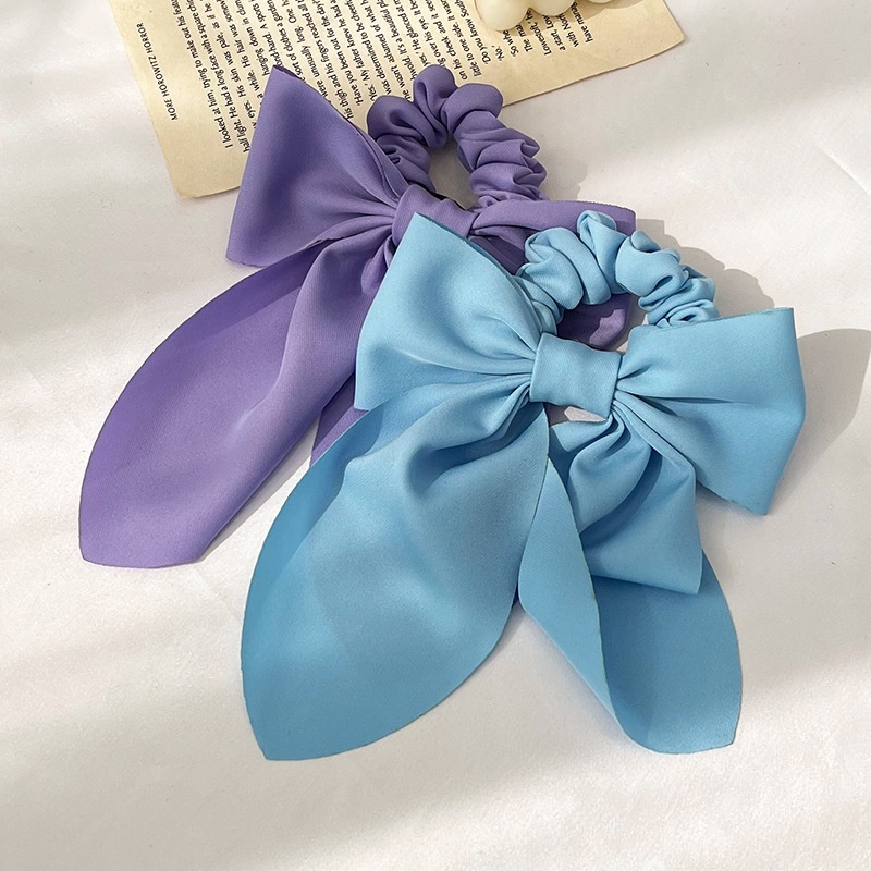 Women's Classic Casual Butterfly Bowknot Hair Tie Solid Color