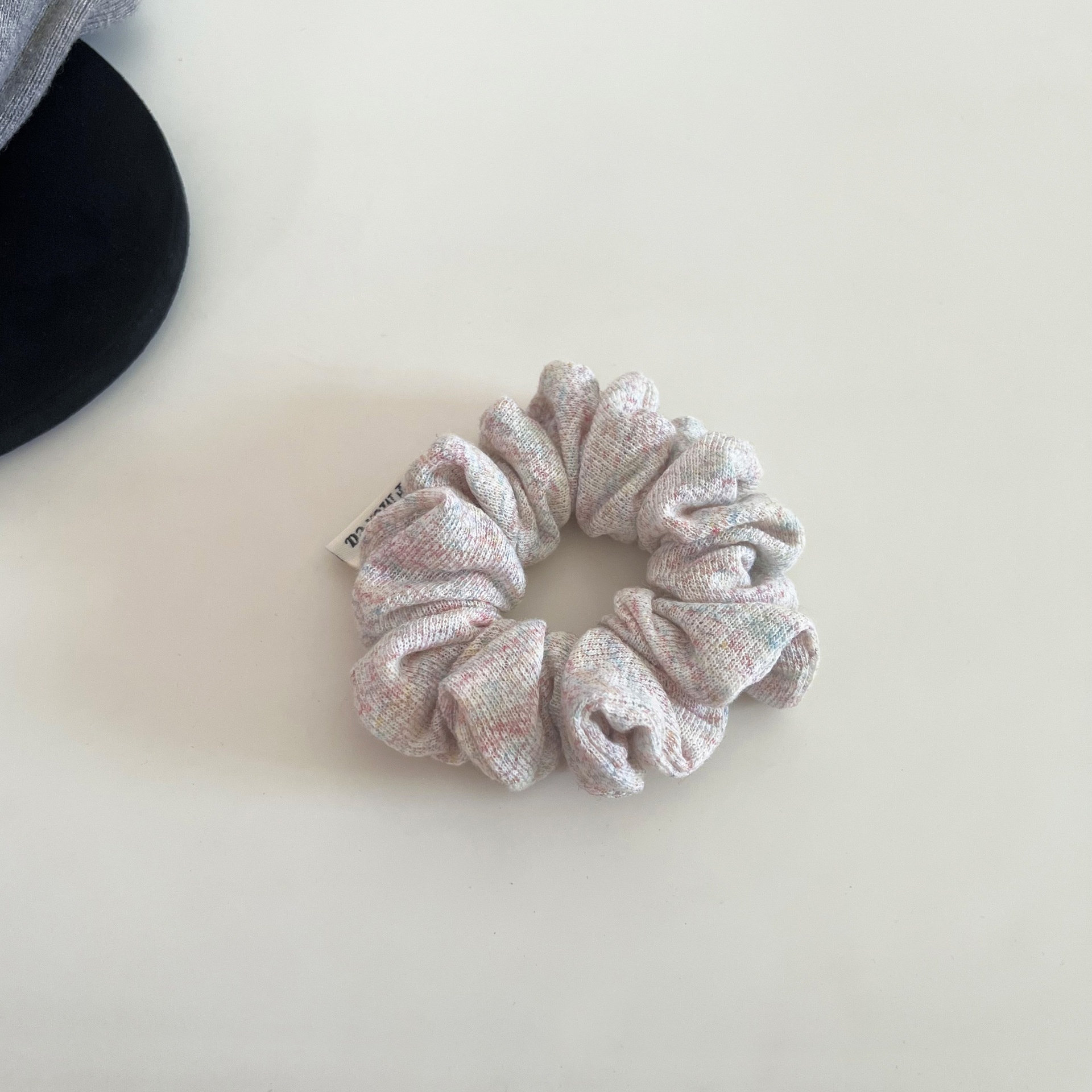 Women's Knitted Cloth Elastic Low Bun Hair Tie Simple Solid Spring Color