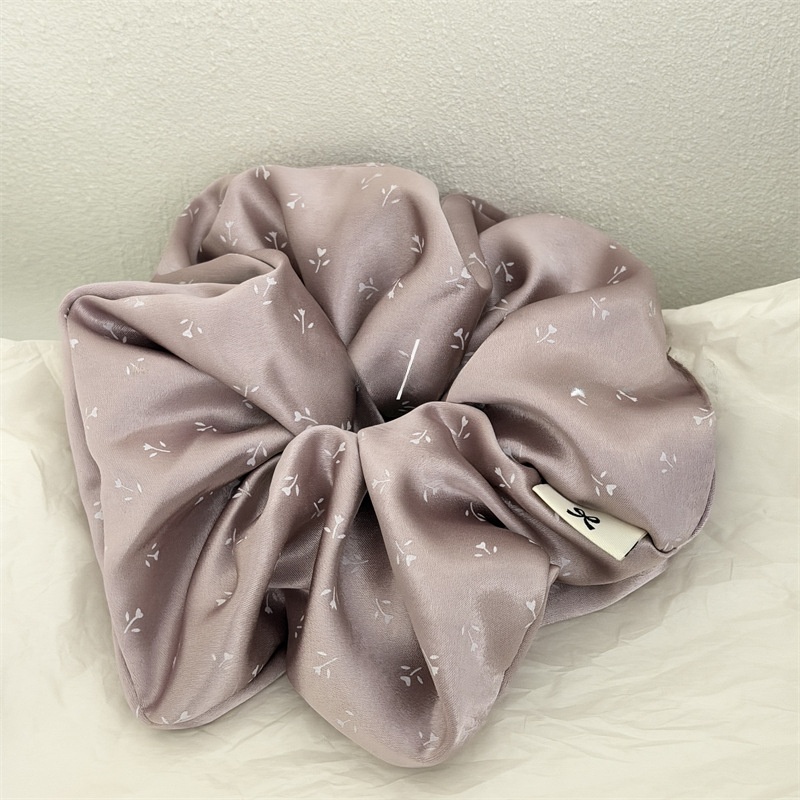 Women's Elegant Ditsy Floral Satin Headband with Large Bow Hair Accessory