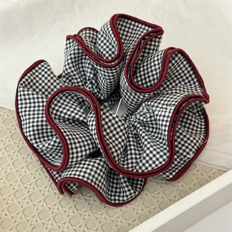 Women's Comfortable Cloth Scrunchies Hair Ties Classic Plaid Checkered