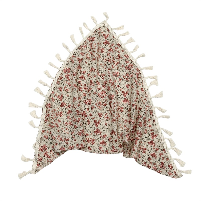 Women's Sweet Ditsy Floral Lace Scarf Hair Tie Cloth Accessory for Spring