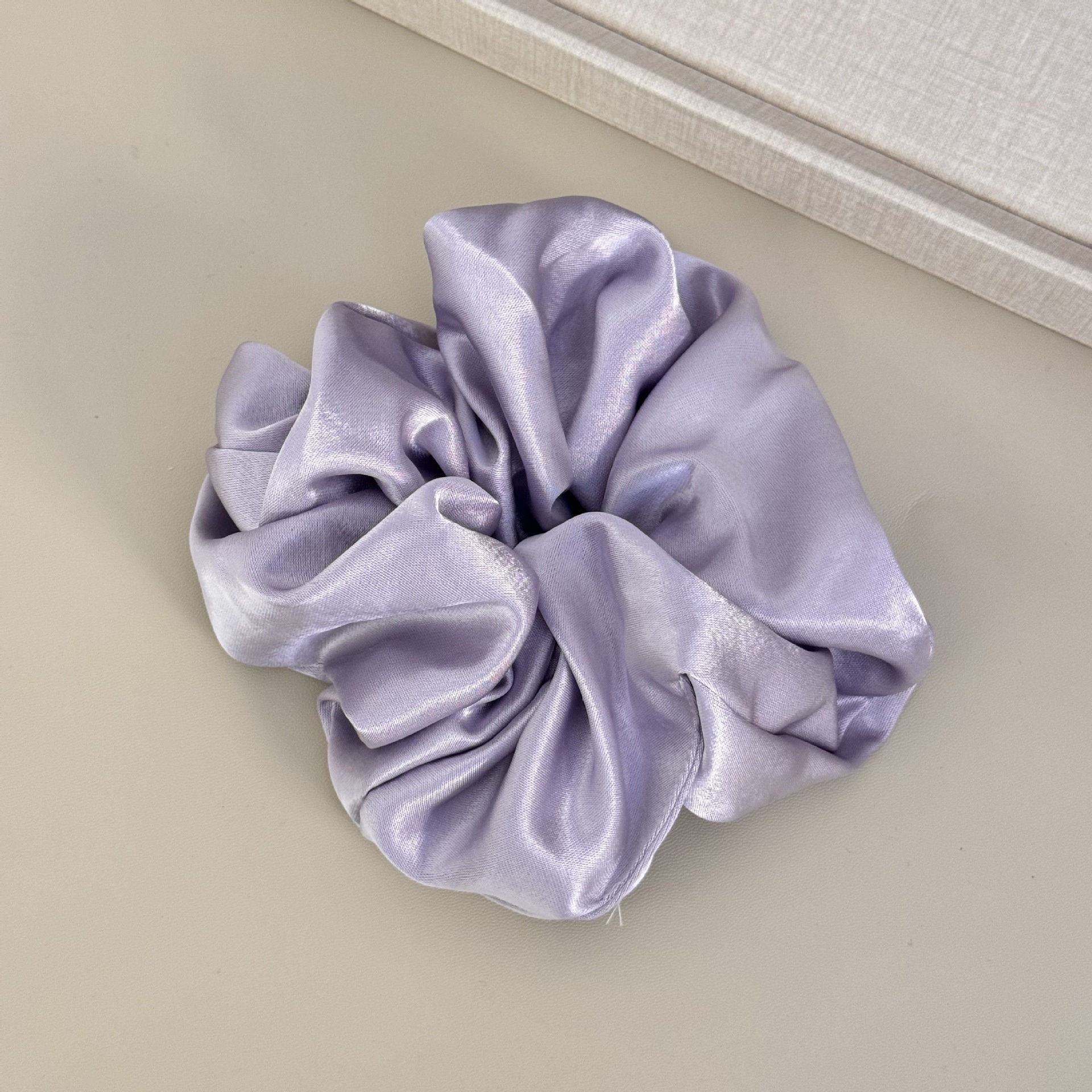Women Girls Elegant Large Satin Scrunchies Elastic Hair Ties Solid Color