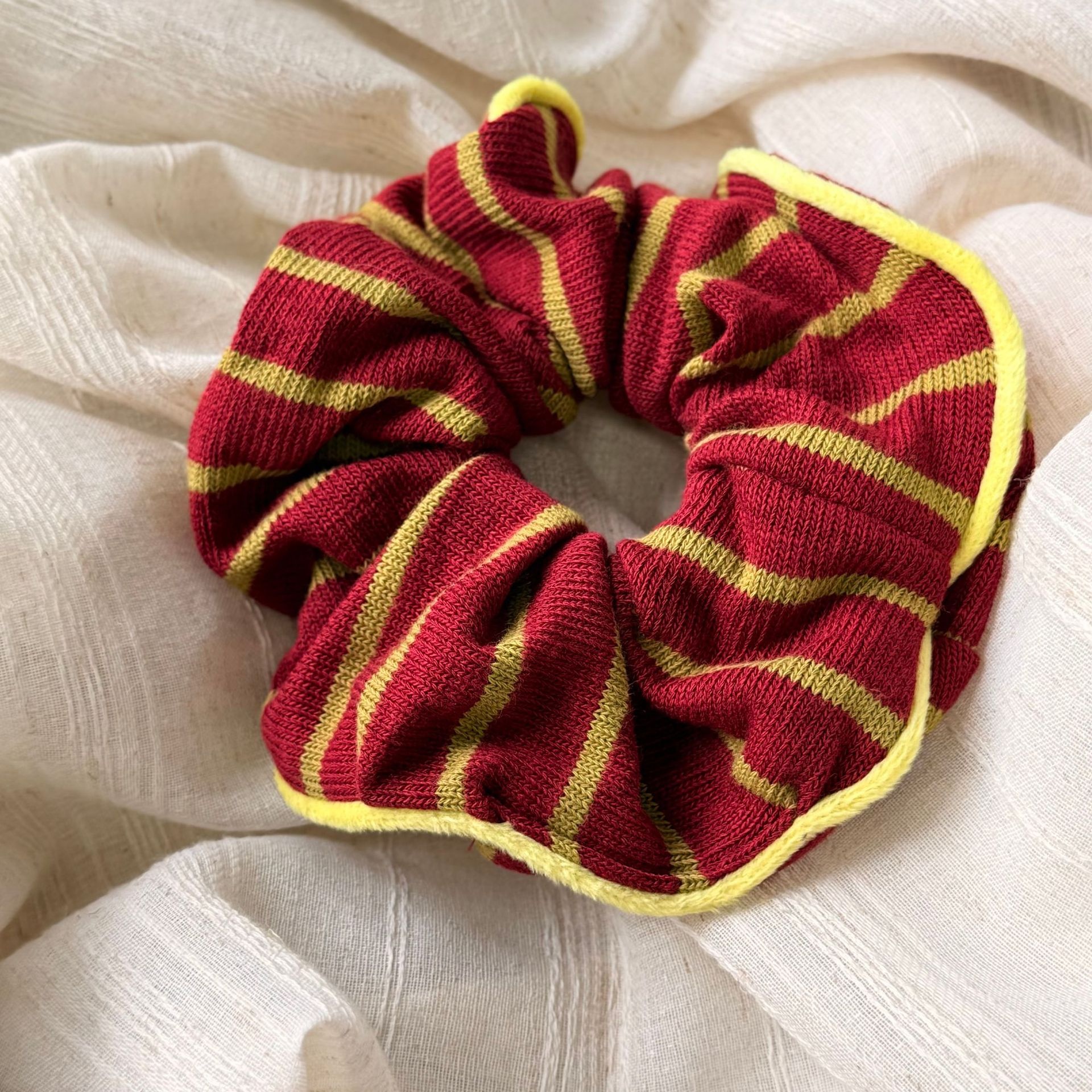 Women's Elastic Knitted Cloth Ponytail Hair Bands Vintage Patchwork Leopard