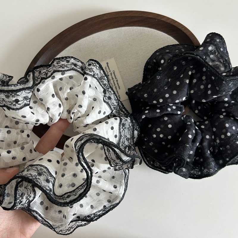 Women's Fairy Tale Lace Hair Band High-end Elegant Polka Dot Headband