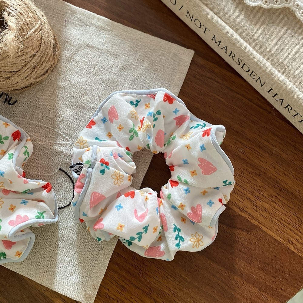 Women's Spring Summer Fabric Hair Tie Multicolor Pink White Floral