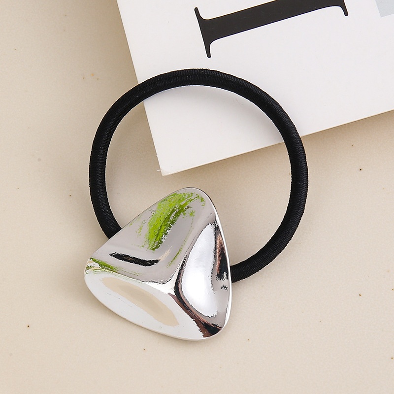 Women Metal Hair Ties Cold Tone Retro Geometric Star Heart