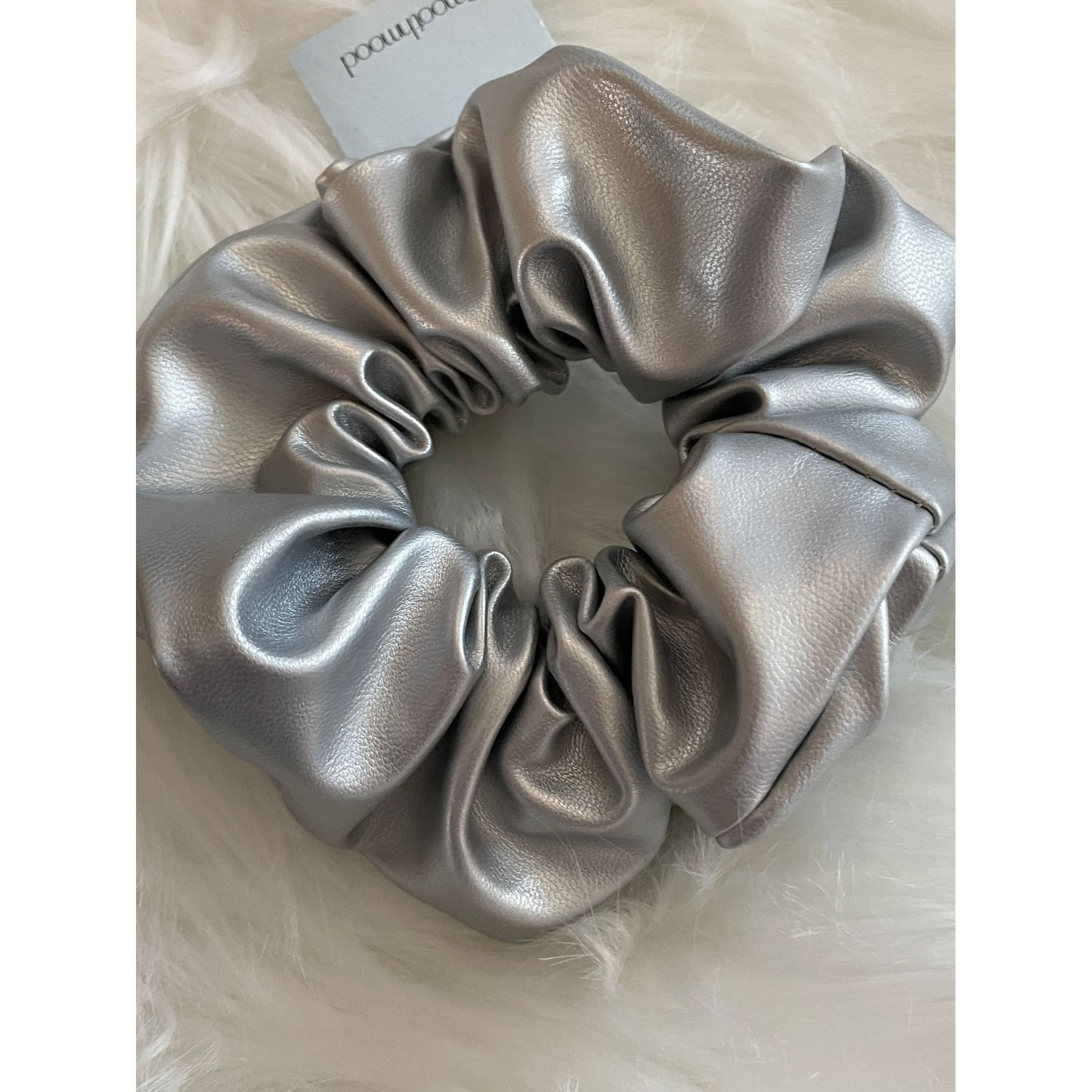 Women's Elegant Daily PU Leather Pleated Scrunchie Solid Color
