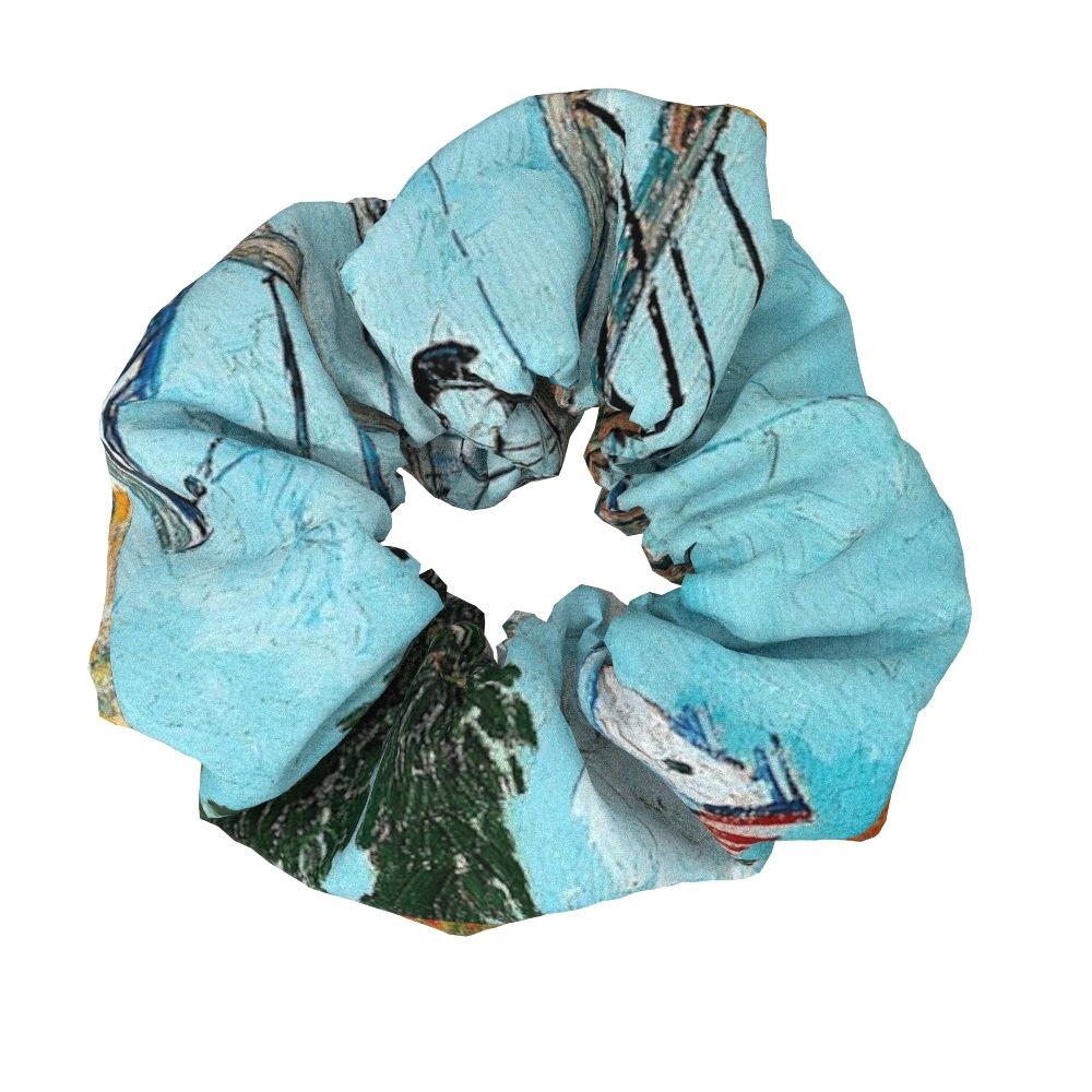 Women's Sweet Cloth Hair Ties Retro Van Gogh Floral Oil Painting