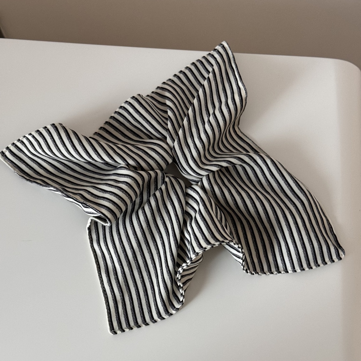 Women's Everyday Retro Cloth Hair Tie Accessory Black & White Striped