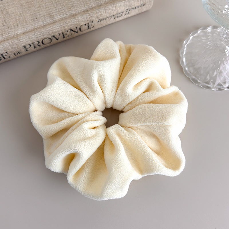 Women's Soft Towel Hair Drying Scrunchie Winter Casual Solid Color Tie