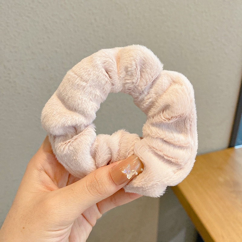 Women's Spring High-End Silky Pleated Pearl Streamer Large Hair Ring