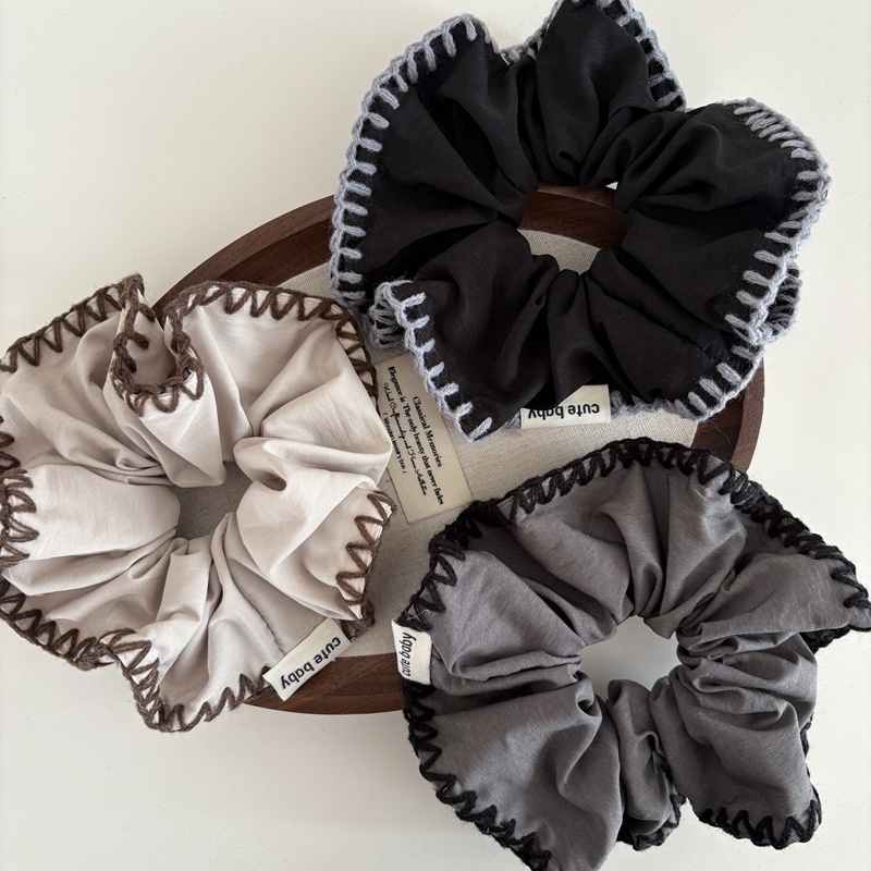 Women's Hand-sewn Knitted Hairband Solid Color Lazy Style Fabric Headband