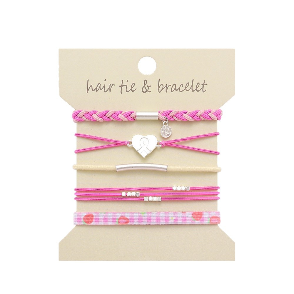 Women Elastic Hair Band Bracelet Metallic Boho Handmade Bowknot