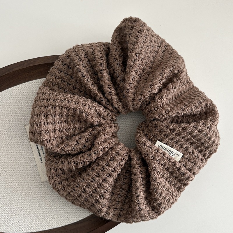 Women's Soft Warm Knitted Large Bow Elastic Hairband Solid Color
