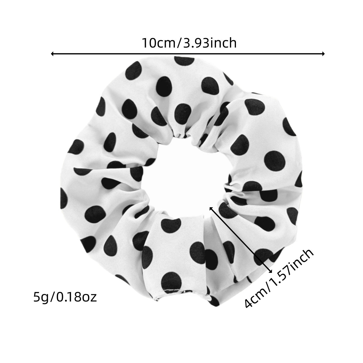 Women's All-Season High Elastic Fabric Hair Tie Minimalist Polka Dots