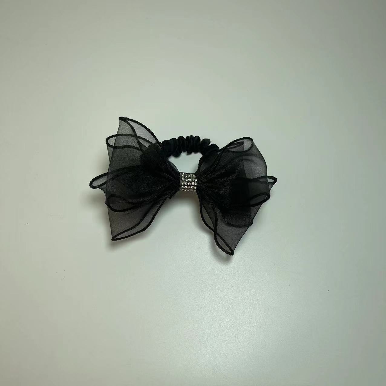 Women's Elegant Handmade Cloth Bow Knot Hair Tie Fashionable Daily Accessory