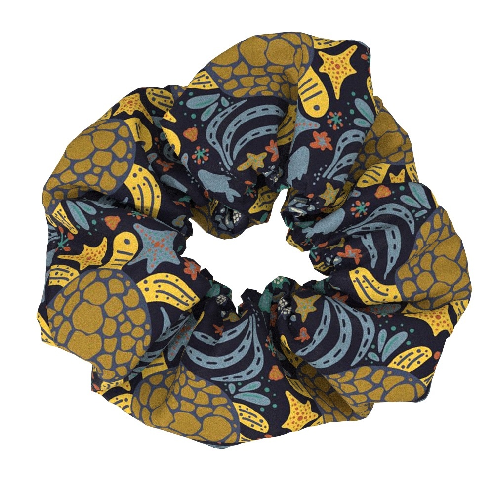 Women Sweet Large Fabric Elastic Hair Ties Versatile Solid Color