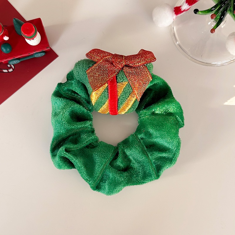 Women's Cute Christmas Hair Scrunchies Festive Holiday Velvet Hair Ties