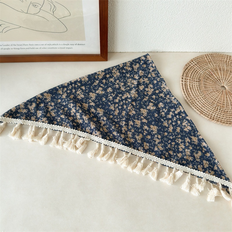 Women's Sweet Ditsy Floral Lace Scarf Hair Tie Cloth Accessory for Spring