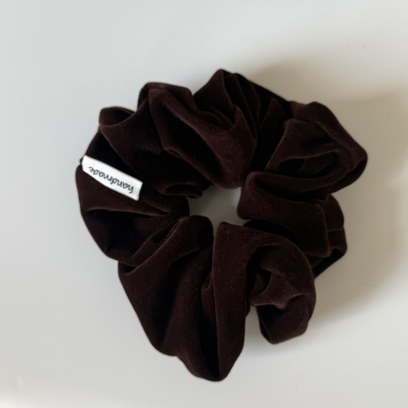 Women's Winter Velvet Elastic Bun Scrunchie Hair Tie Solid Color