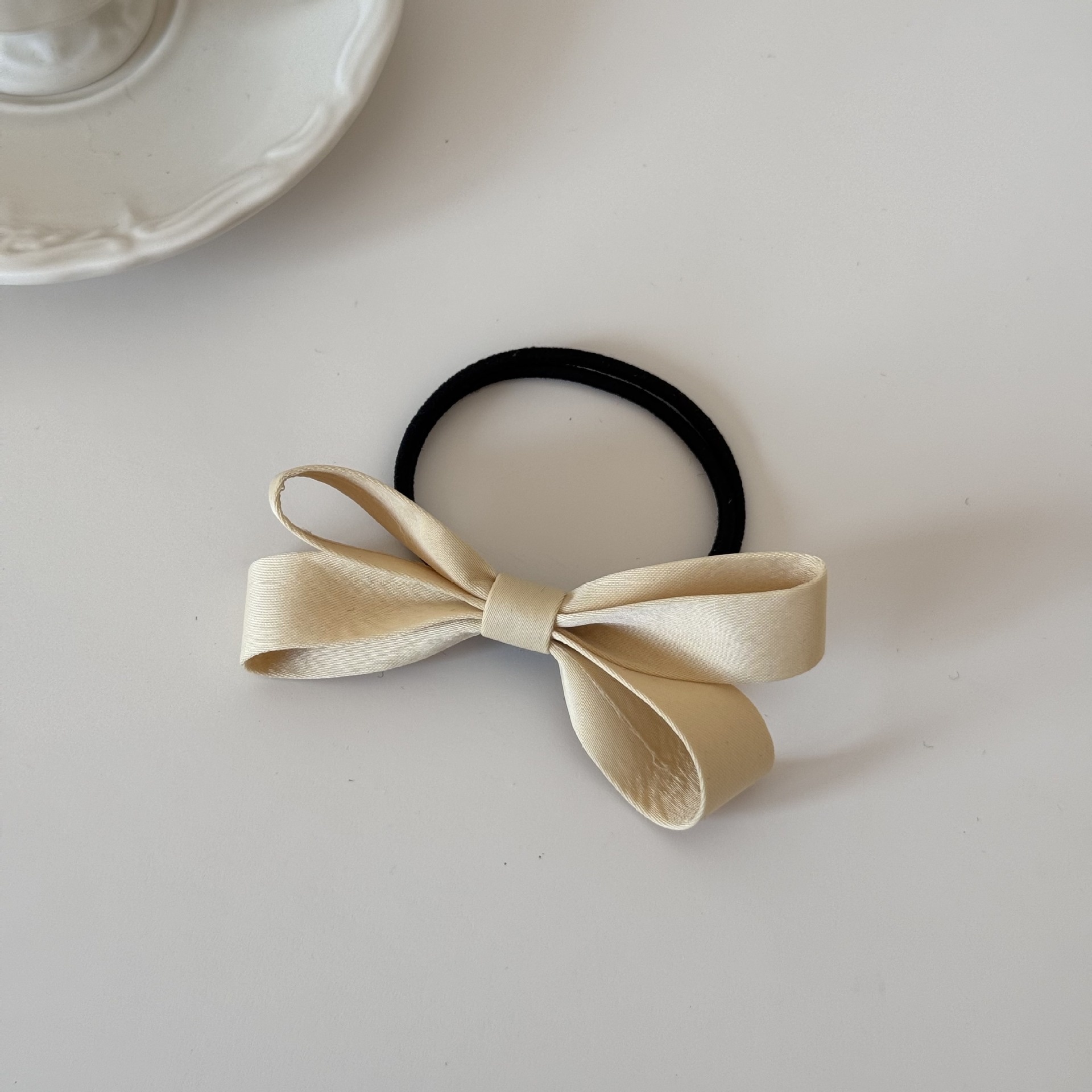 Women's Comfortable Soft Polyester Everyday Bow Knot Hair Tie Pink