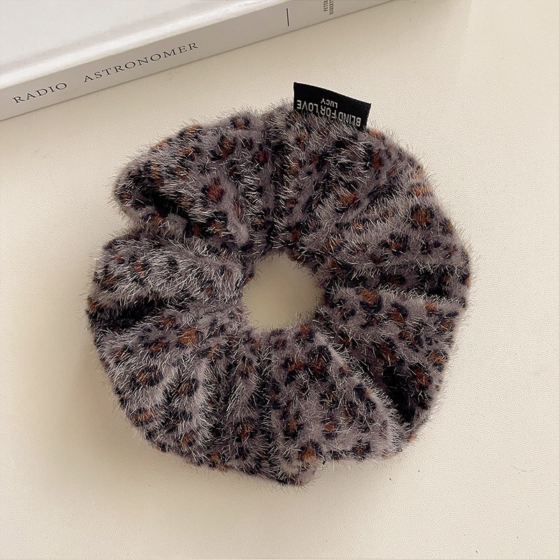 Women's Sweet Cloth Hair Tie for Holiday Street Solid Color Leopard