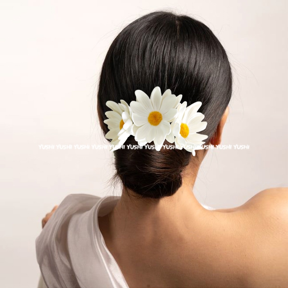 Women's Bohemian Sunflower Daisy Spiral Hair Ties Pastoral Style Floral Bands