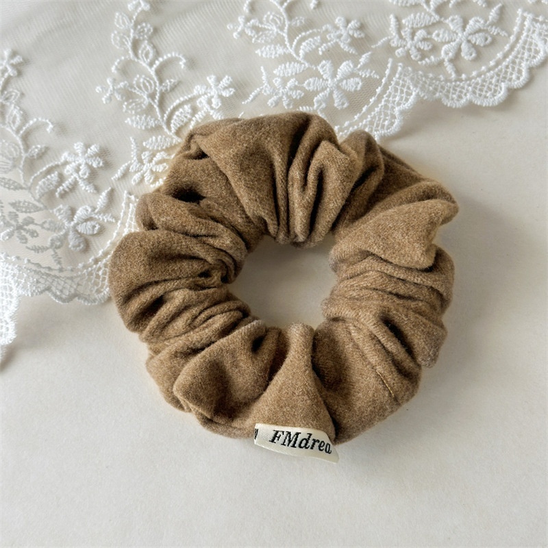 Women's Simple Winter Polyester Plush Bow Hairband Solid Color
