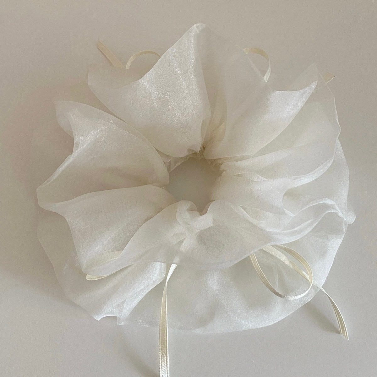 Women's Sweet Soft Cloth Spring Bowknot Hair Tie White Grey Blue