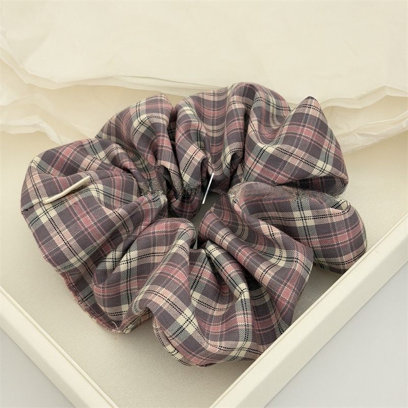 Women's Preppy Cloth Hairband All-Season Retro Hair Tie Plaid