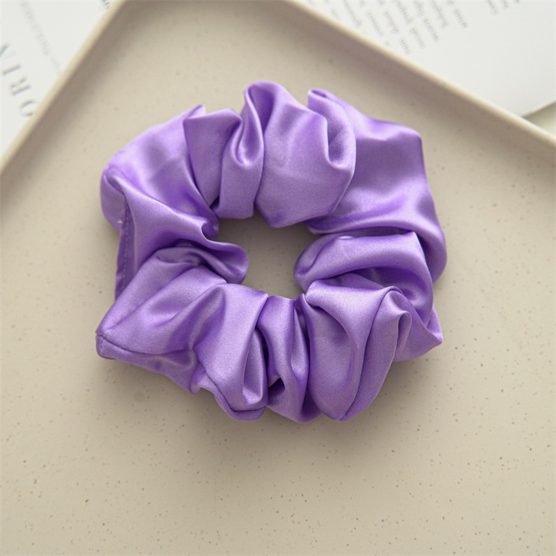 Women's Simple Handmade Cloth Hair Tie Spring Daily Solid Color