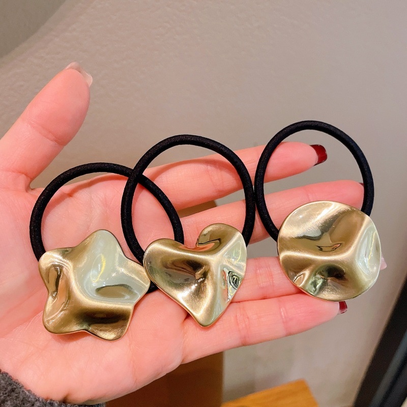 Women's Alloy Elastic Ponytail Hair Tie Geometric Heart Shape