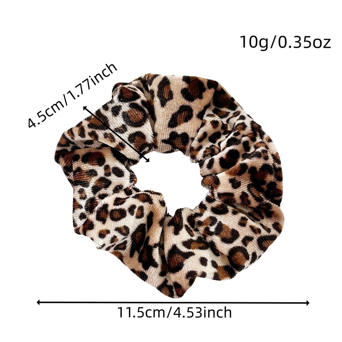 Women's Autumn Winter High Elastic Velvet Hair Tie Leopard Pattern