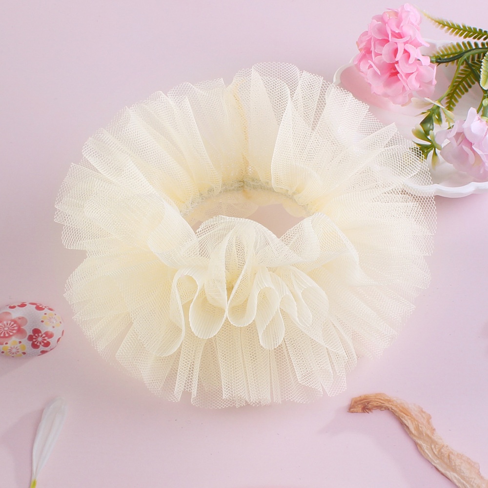 Women's Tulle Lace Multi-Layer Scrunchie Ballet Style Volumizing Hair Tie