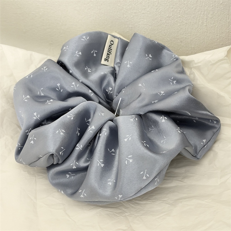 Women's Elegant Ditsy Floral Satin Headband with Large Bow Hair Accessory