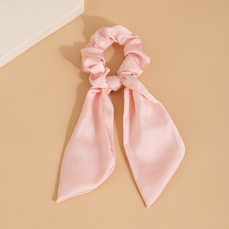 Women's Satin Bow Scrunchie Ribbon Daily Ponytail Holder Multicolor