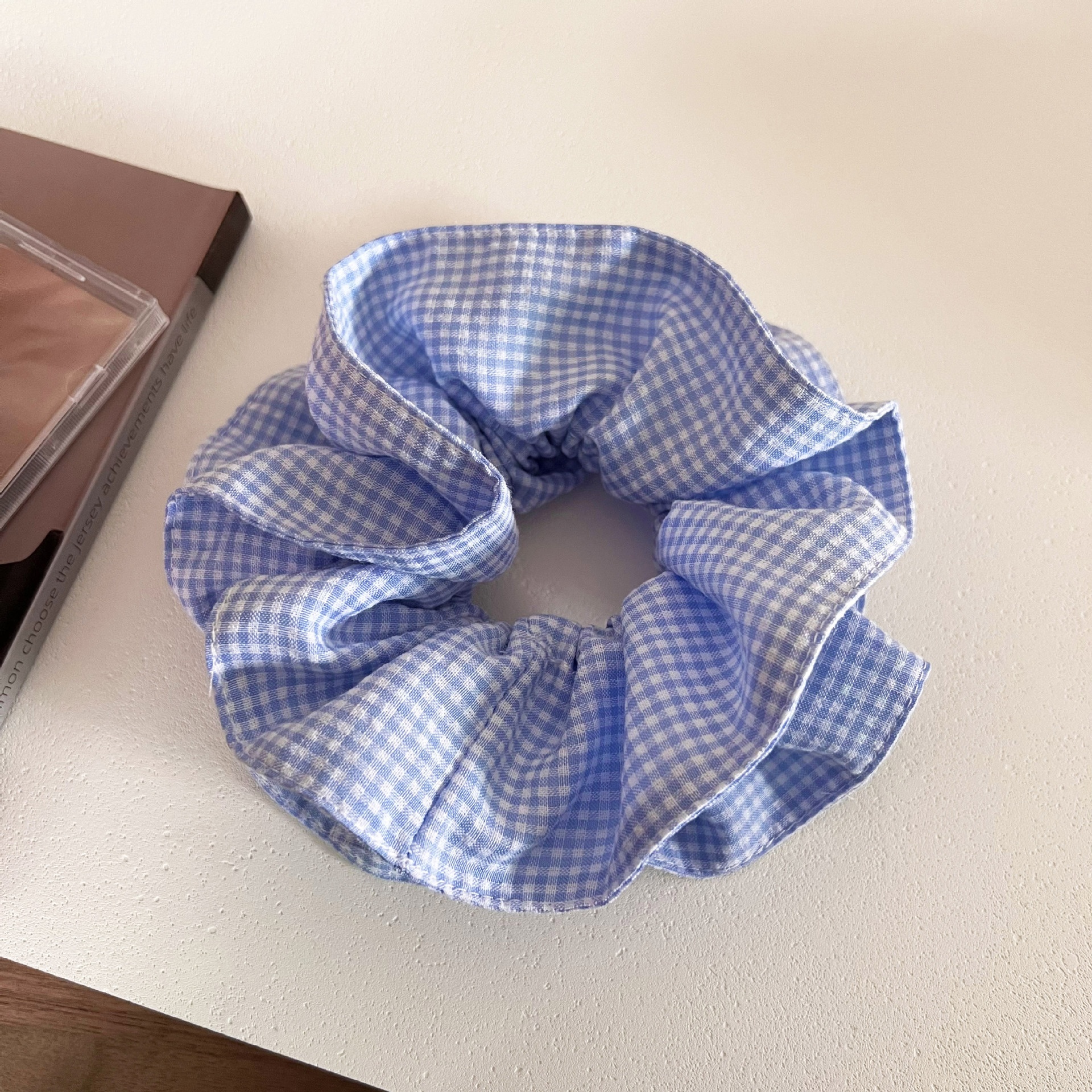 Women's Vintage Cloth Double Layer Bow Hair Tie Daily Accessories Plaid
