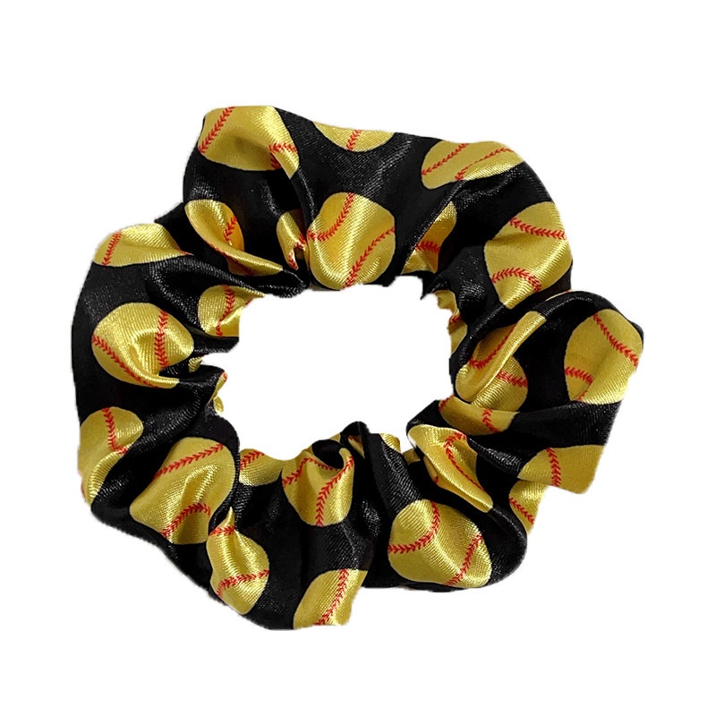 Women's Basketball Cheerleader Cloth Hair Tie Elastic Band Round Style