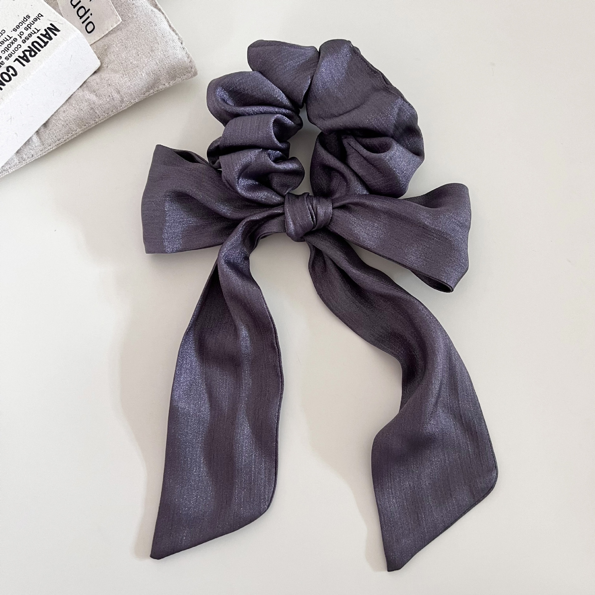 Shiny Satin Headband For Women, French Low Ponytail Hair Bun Hair Tie, Multifunctional Hair Accessory, Bow Hairband Suitable For Girls