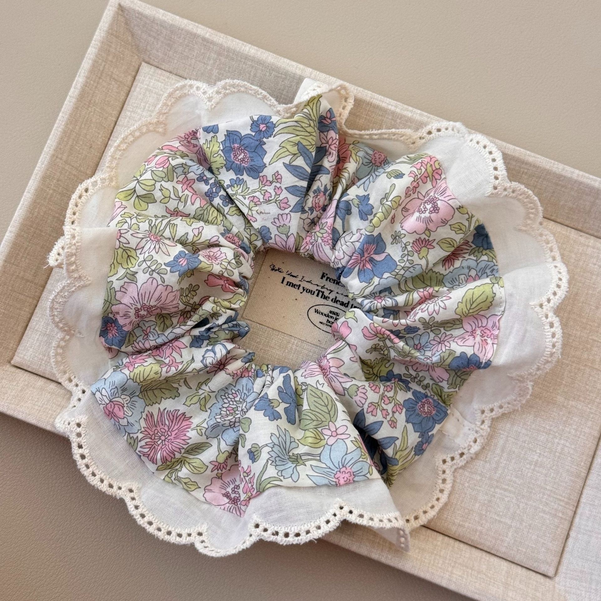 Women's Elegant French Style Lace Hair Tie Ditsy Floral