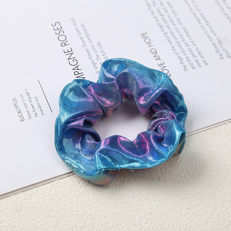 Women's Sparkly Large Bowknot Cloth Hair Tie Laser AB Rainbow