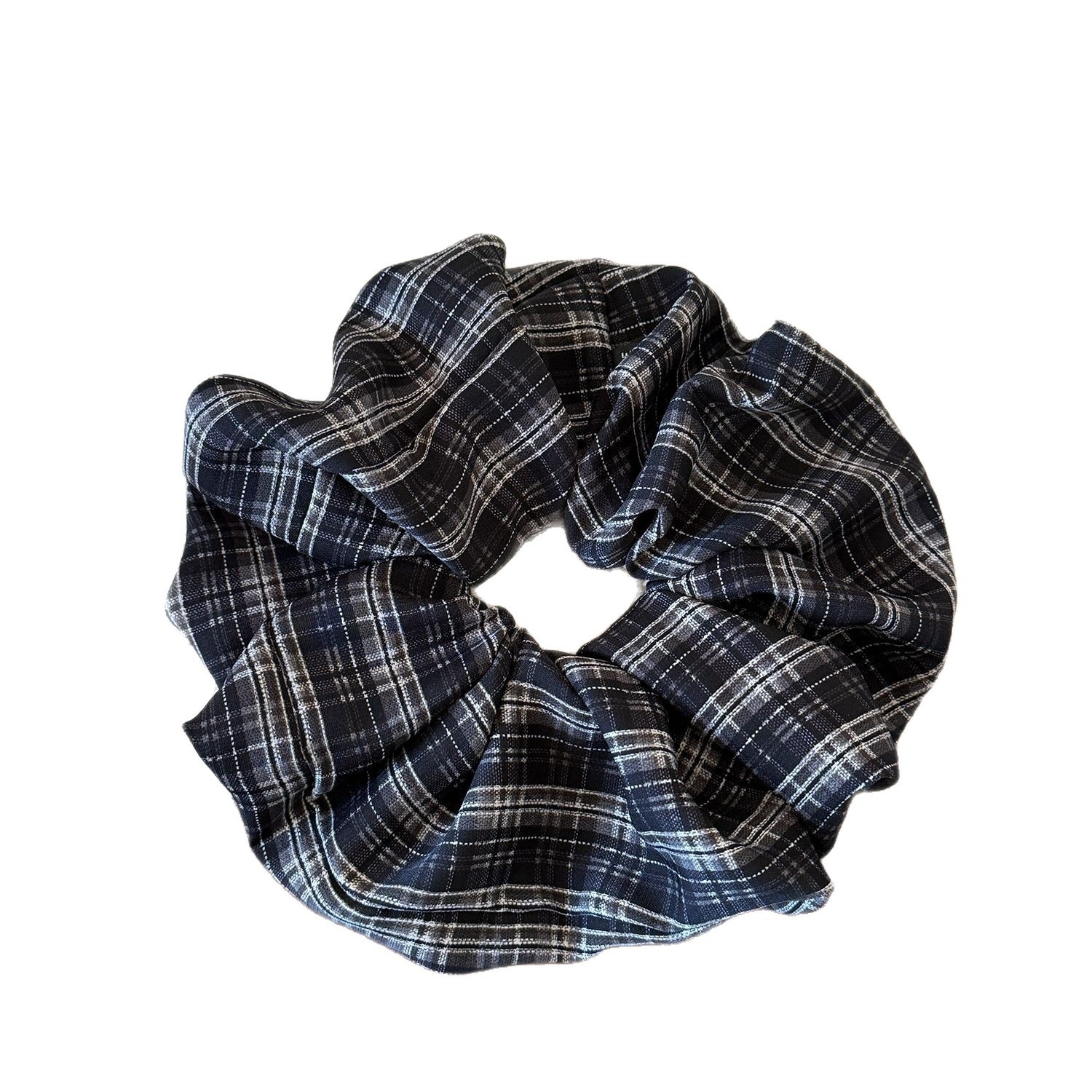 Women's School Style Fabric Ponytail Hair Scrunchies Retro Plaid