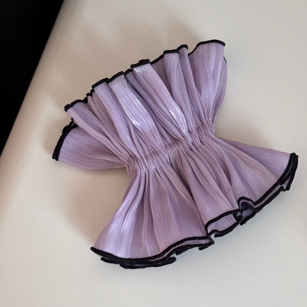 Women Sweet Fairy Style Soft Cloth Hair Tie For Spring Solid Purple