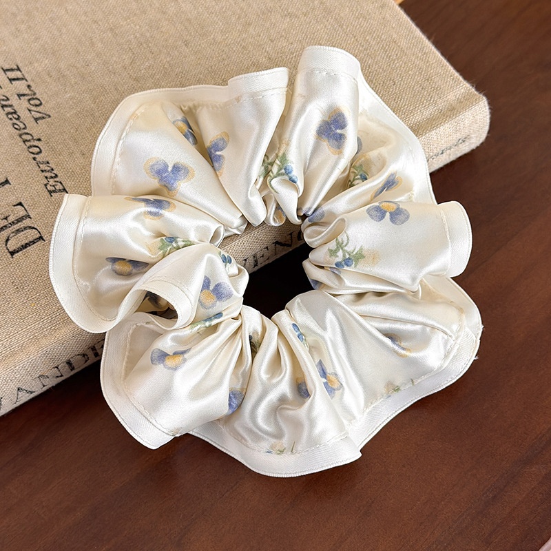 Women's Elegant Polyester Hair Tie For Daily Wear French Style Flower