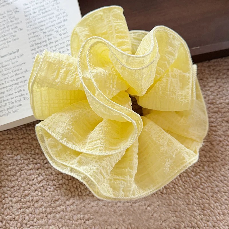 Women's Elegant Fabric Banquet Elastic Hair Band Solid Color