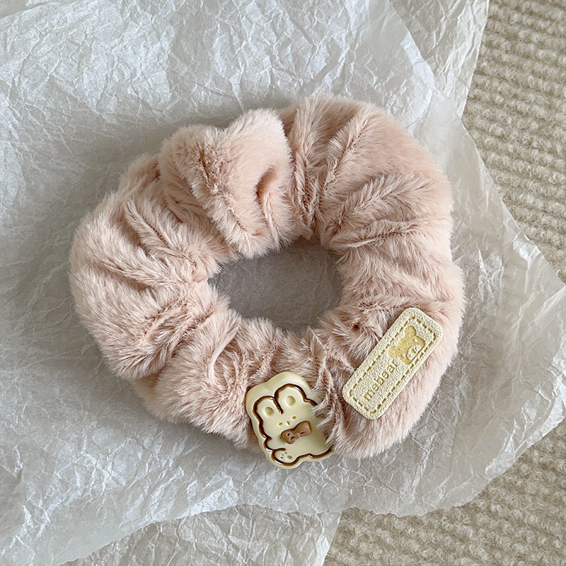 Women's Sweet Cloth Hair Tie for Holiday Street Solid Color Leopard