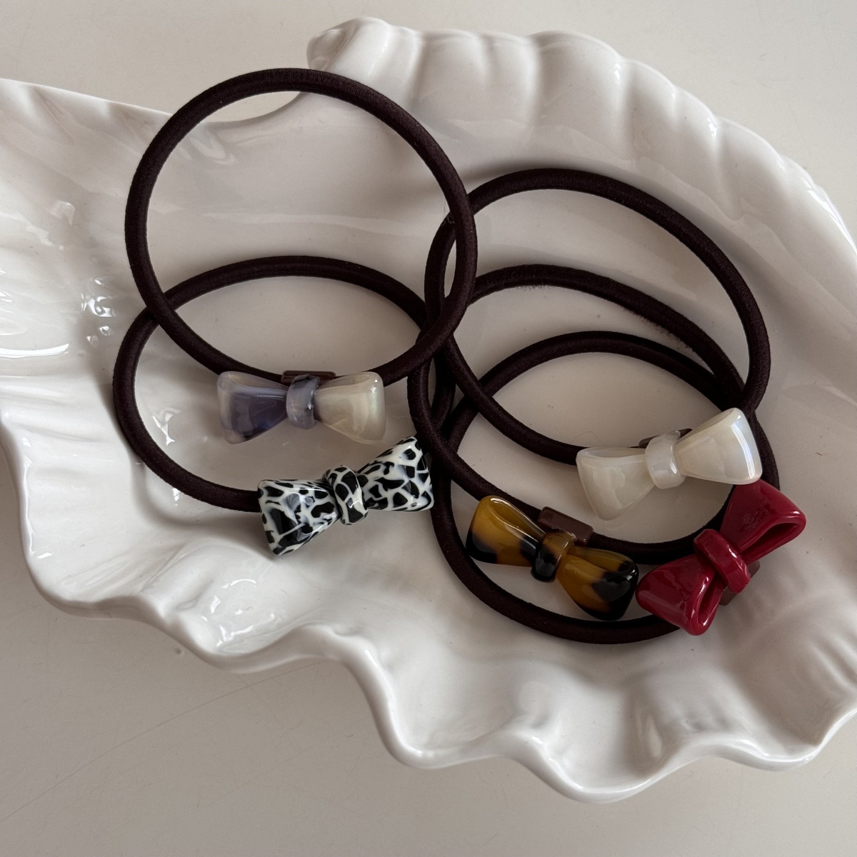 Women's Casual Acetate Fiber Elastic Hairband Simple Bow Knot